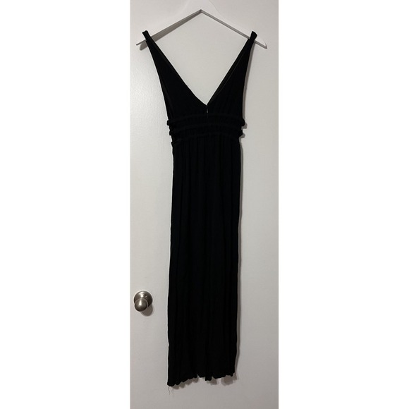 WAYF Black Plunging V-Neck Sleeveless Cut Out Gown Maxi Dress Size XS - Picture 5 of 9